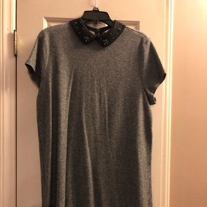 Soft grey flannel Loft shift dress. XL